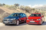 Vergleich Ford Focus und VW Golf: Mit dem Klassenprimus auf Augenhöhe