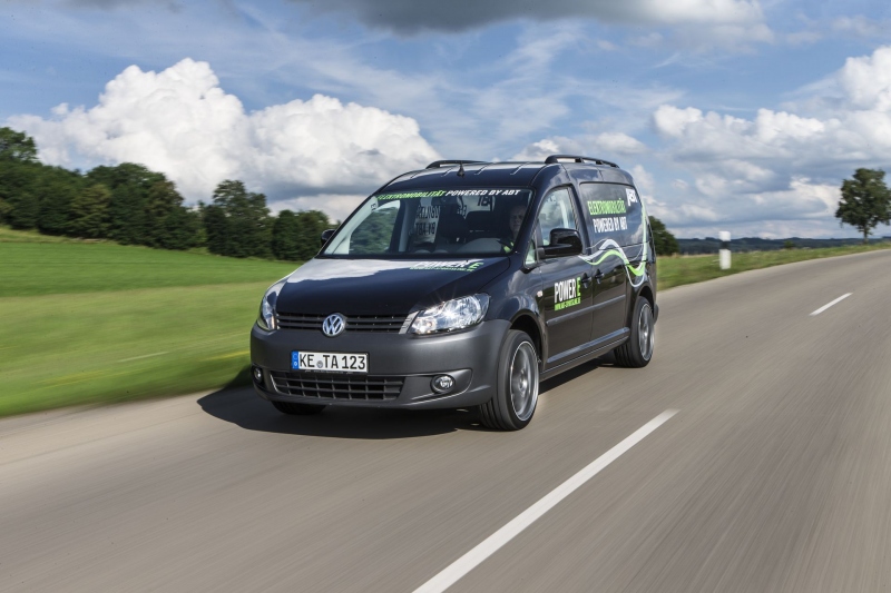 Bilder: Abt VW Elektro Caddy - Hoch auf dem gelben E-Mobil - autoplenum.de