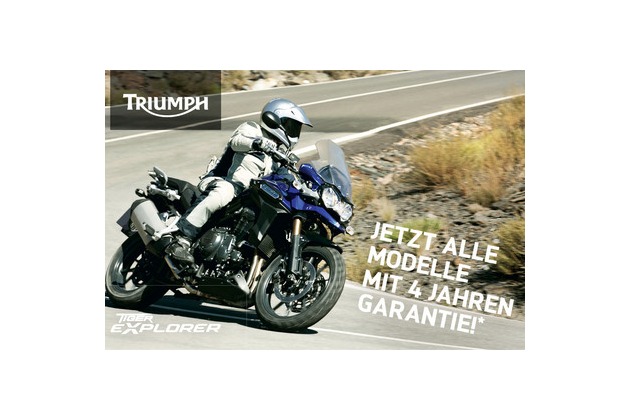 Triumph verdoppelt Garantie für Neumotorräder