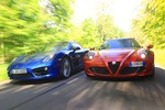 Alfa Romeo 4C und Porsche Cayman S im Test: Radikal leicht trifft r...