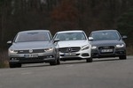 VW Passat, Audi A4, Mercedes C-Klasse im Vergleich: Teamleistung st...