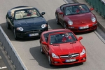 Jaguar XK, Porsche 911 & Mercedes SL