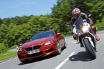 BMW HP4 gegen BMW M6: Superbike gegen super Sportler