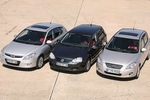 Hyundai i30, Kia Cee'd und VW Golf