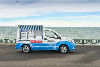 E-Transporter als Eiswagen - Sauberer Sommergenuss