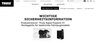 Thule Rapid Fixpoint XT KIT - Rückruf für Dachträger-Befestigung