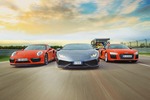 911 Turbo S, Lamborghini Huracán, Audi R8 V10 Plus: Kampf der Sport...