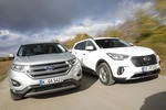 Edge und Grand Santa Fe im Test: Kantiger Ford vs. großer Hyundai