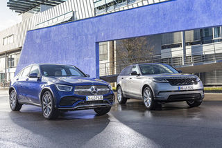 Mercedes GLC 300 Coupé und Range Rover Velar P250: Elegante Vierzyl...